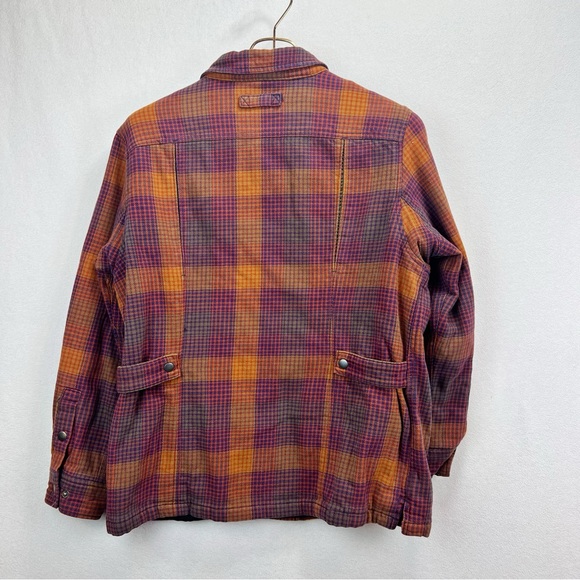 Duluth Trading Co. Folklore Flannel Quilt Insulated Shirt Jacket Plaid Large - Picture 7 of 10